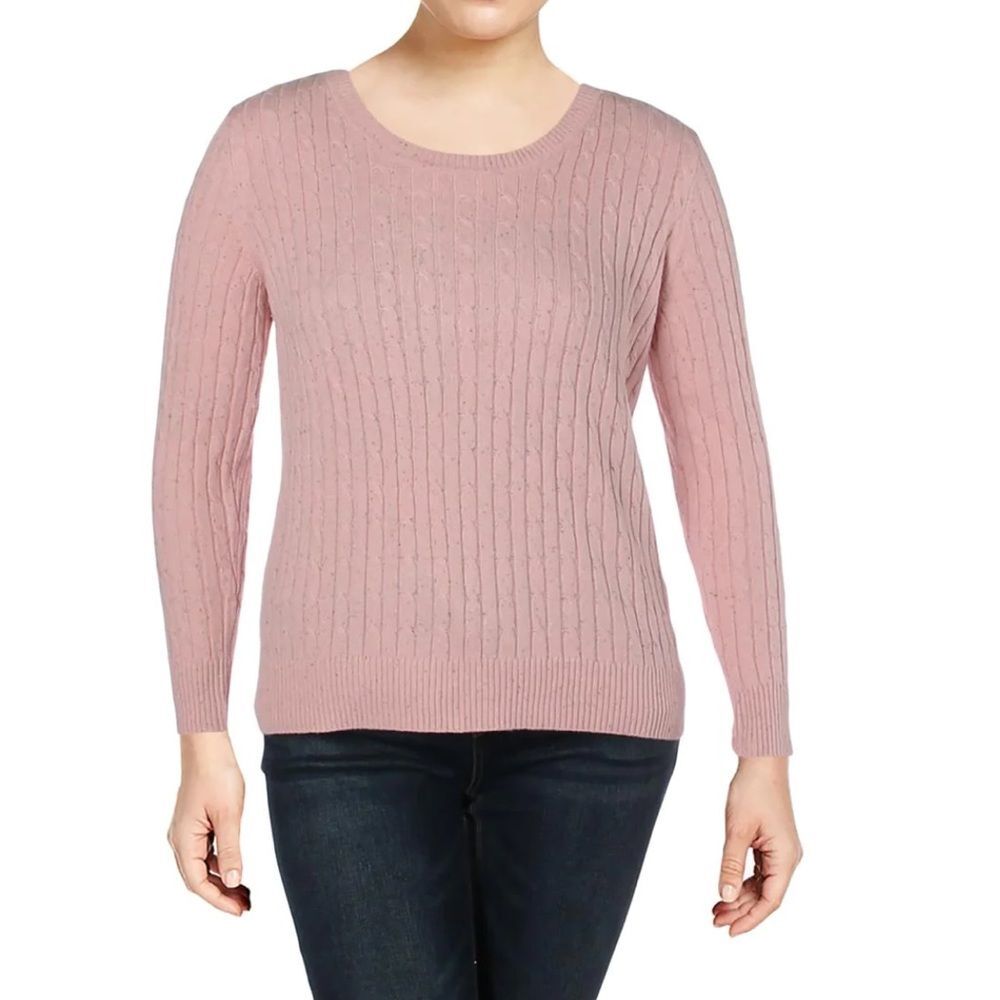Karen Scott Cable Knit Sweater